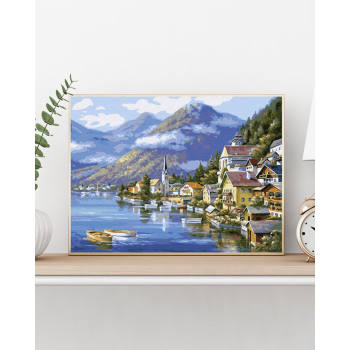 Malowanie po numerach Malownicza Austria 40x50 Płótno + Farby + Pędzle